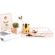 thumbnail image 4 of Caja de almacenamiento de cesta de frutas, cosméticos, metal dorado rosa, 4 of 4
