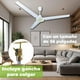 thumbnail image 2 of Ventilador de Techo 140cm Metálico Benelux 5 Velocidades Motor Grande Tipo Industrial Blanco 3 Aspas Control De Pared 65W, 2 of 9