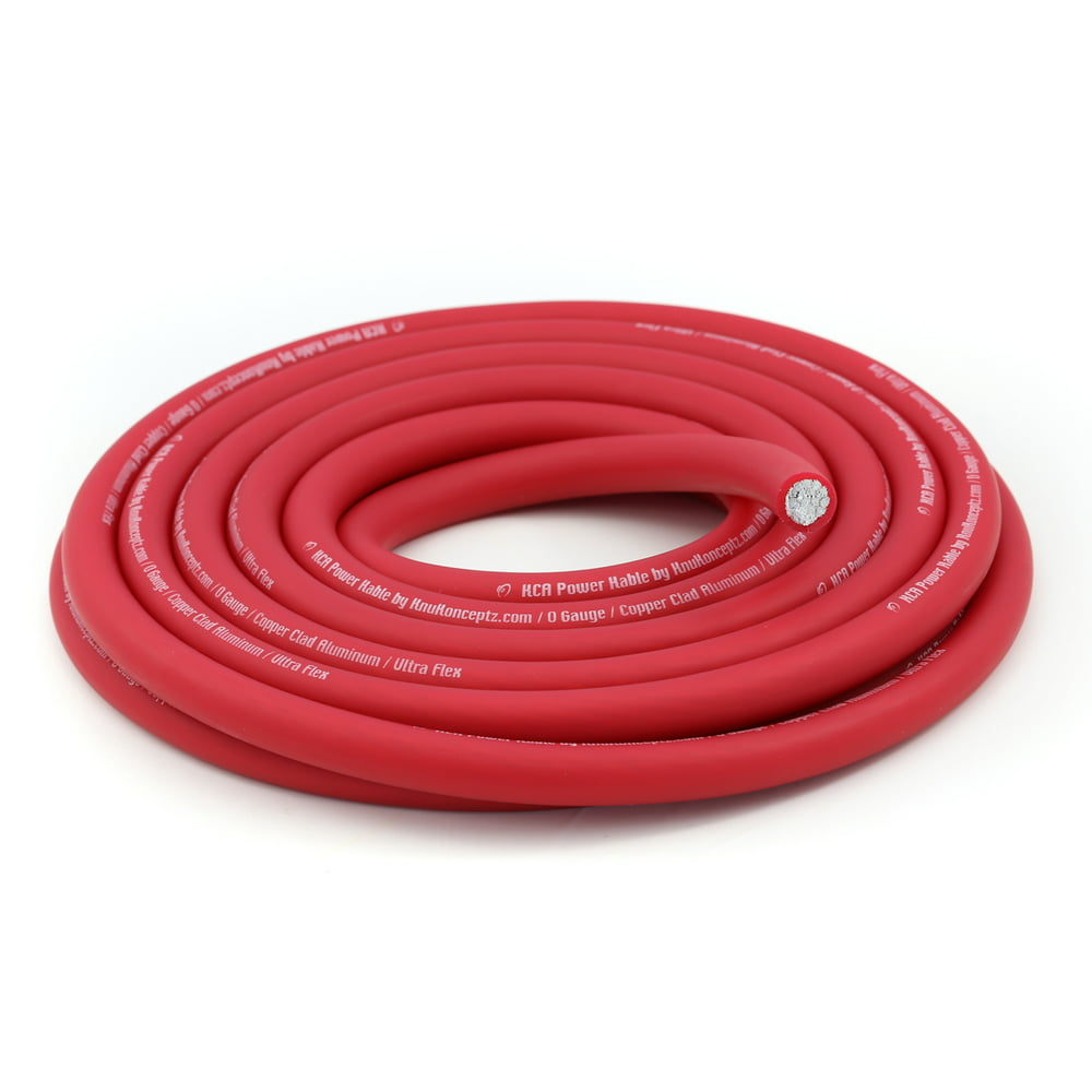 KnuKonceptz KCA Kable 4 Gauge Ultra Flex Red CCA Power Wire / Ground Cable