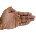 thumbnail image 3 of 10K Yellow Gold 5.40mm Plain Hollow Cuban Curb Chain Link Necklace 22 Inches, 3 of 6