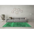 thumbnail image 3 of Ahgly Company Indoor Square Oriental Green Industrial Area Rugs, 7' Square, 3 of 4