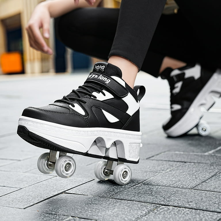 Skates Outdoor Sneaker Skates Retractable Deformation Roller Shoes