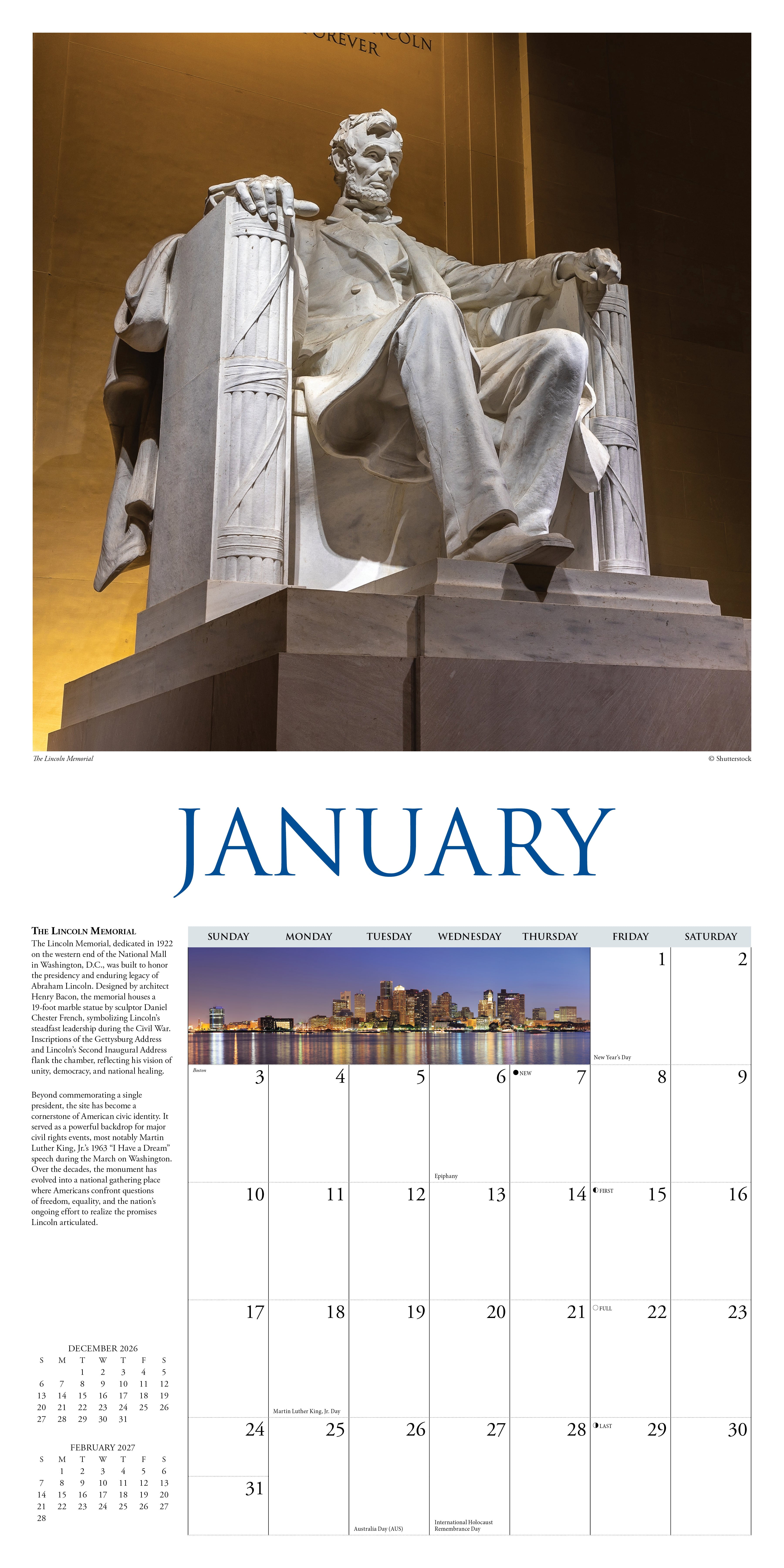 Willow Creek Press, Icons of America 2027 Wall Calendar