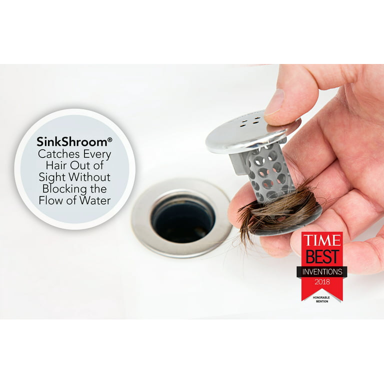 SinkShroom 1 in. - 1.25 in. Bathroom Sink Drain Protector Hair