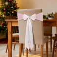 thumbnail image 2 of Dmlowu Bows Christmas Chair Covers - Xmas Decor Chair Covers for Dining Chairs, Exquisite Dining Room Chair Covers for Holiday Party Christmas Decorations, 19" Christmas Bows Chair Covers, 2 of 7