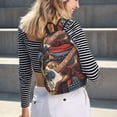 thumbnail image 6 of Naloa Samurai Frog Guitar Canvas Backpack for Men Women Rucksack Casual Travel Daypack College Tote Satchel Bookbag for Teens-Small, 6 of 7