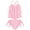 Light Pink, variant on Cyndeelee Girls 4-14 Solid Tiered Tankini Swim Set