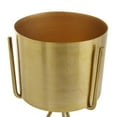 thumbnail image 5 of CosmoLiving by Cosmopolitan 12", 9"H Small Gold Metal Planter with Removable Stand (2 Count), 5 of 8