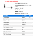 thumbnail image 2 of Front Left Stabilizer Bar Link - Compatible with 2005 - 2012 Porsche 911 997 2006 2007 2008 2009 2010 2011, 2 of 2