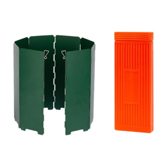 Parabrisas para estufa de camping, parrilla, parasol para estufa de camping, barbacoa, picnic Verde