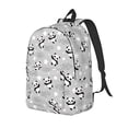 thumbnail image 1 of Kdxio Pandas Between Clouds and Stars Print Canvas Backpack for School Work Travel Lightweight Unisex Daypack with Laptop Compartment and Adjustable Straps-Small, 1 of 5