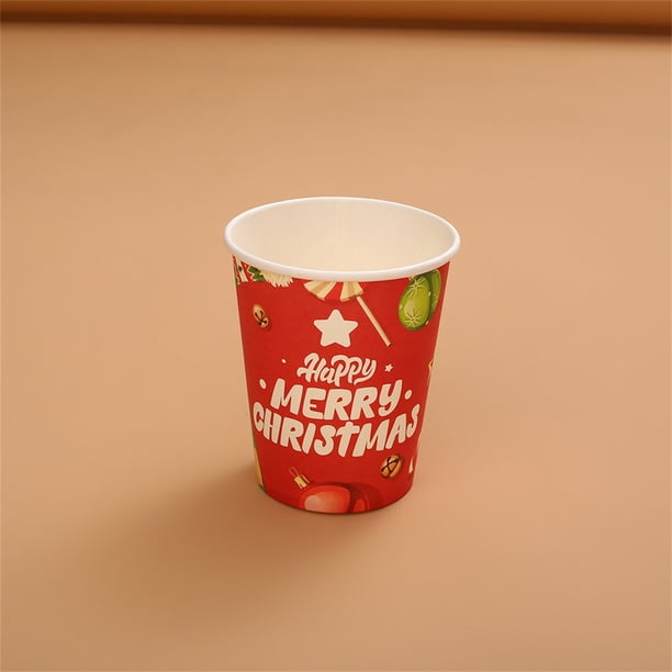 Christmas Party Decorations Disposable Dinner Plates Cartoons Santa Claus Plates Paper Cup Set Party Cutlery