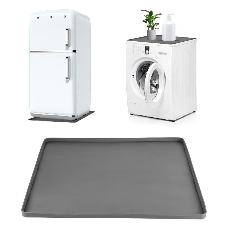 Washable Silicone Small Fridge Mats 23.62x23.62in with Protective and Nonslip Design Heat Resistant Silicone Pad for Home