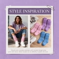 thumbnail image 4 of Stcellnmex Womens Long Slouch Socks Soft Thick Scrunchie Socks 9-11 Size 3 Macaron Colors 3 Pack, 4 of 5