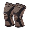 thumbnail image 3 of BESTSKY 2Pcs Knee Brace,Copper Fiber Knee Sleeves for Women,Patella Bands,Black,Xl, 3 of 5