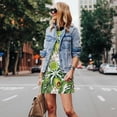 thumbnail image 4 of Logiee Green Tropical Print Summer Dresses for Women,Beach Sleeveless Flowy Pocket Tshirt Tank Sundresses,Women's Sleeveless Dress, 4 of 7