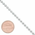 thumbnail image 2 of 3mm Solid .925 Sterling Silver Military Ball Chain Necklace, 22 inches, 2 of 7