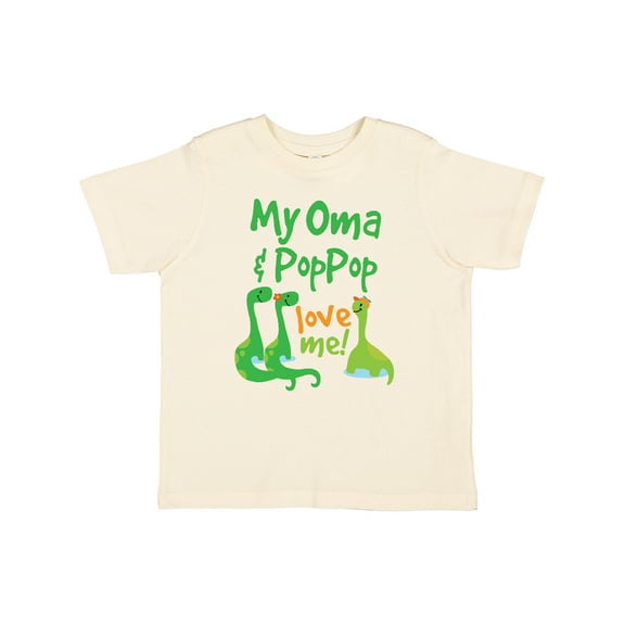Inktastic Oma and Poppop Love Me Grandson Dinosaur Boys Toddler T-Shirt