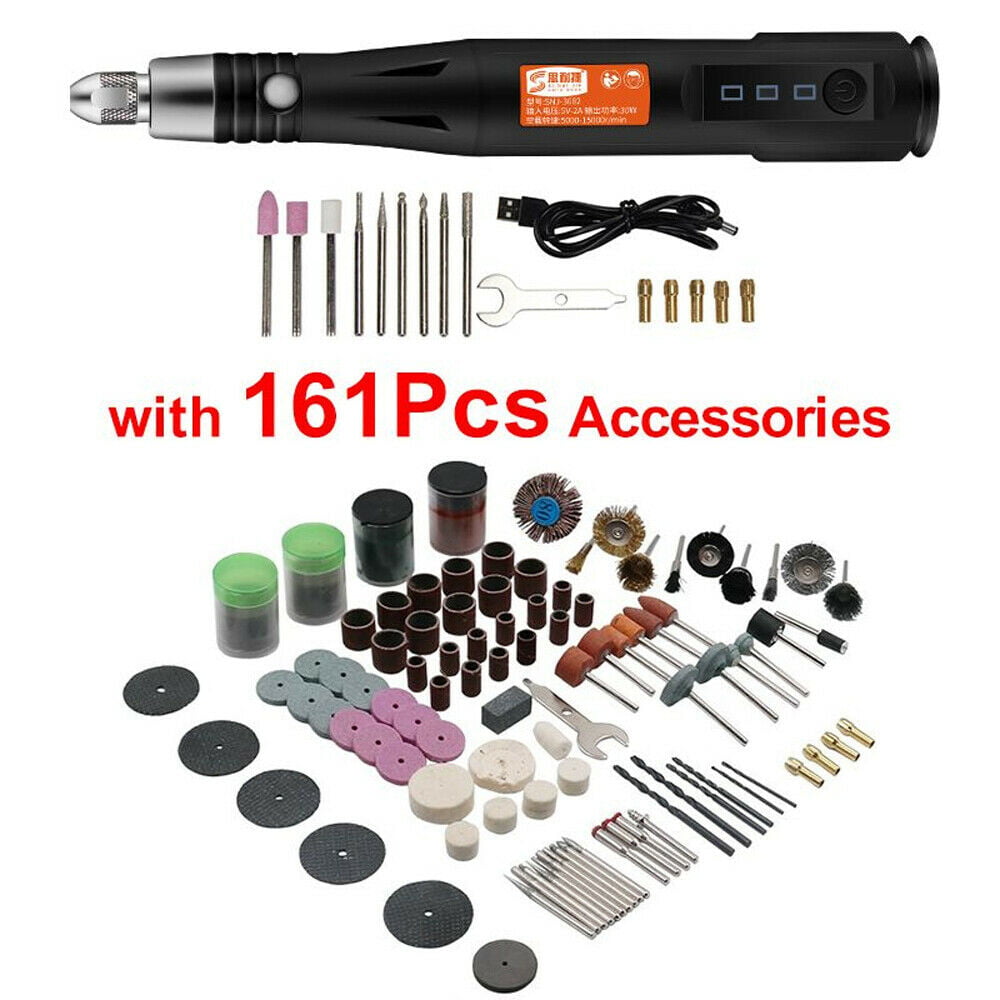 Engraving Pen Kit Cordless Rechargeable Engraving Machines with 161pcs Grinder Set for Metal Wood Glass Jewelry Ceramic Stone 