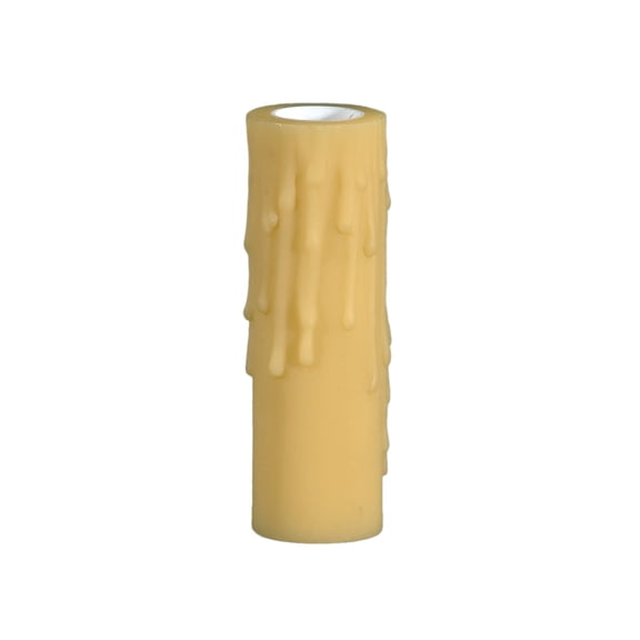 B&P Lamp® 4" Tall Extra Wide Gold Polybeeswax Candle Cover or Candle Sleeve, Candelabra size