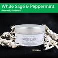 thumbnail image 7 of Soul Sticks White Sage and Peppermint Scented Smudge Tin Candle with Crystals and Herbs and Crystals, 7 of 7