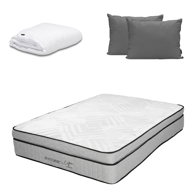 Colchón King Size Lipa + Almohada 2 Pack + Protector Cloud