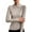 Khaki_Christmas Gift for Womnen, variant on Fanxing Womens Lapel Pullover Sweater Slim Fit Long Sleeve Lightweight Base Layer Dressy Casual Business Basic Knit Pullover Top Beige 2XL