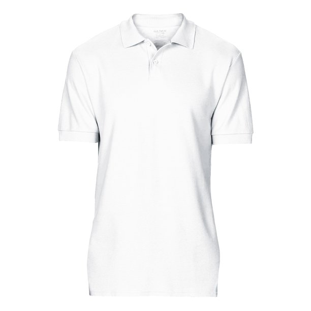 Gildan Softstyle - Polo doble pique manga corta hombre caballero (Blanco)
