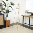 thumbnail image 3 of DecMode 21" x 63" Gold Metal Tall Adjustable Floor 3 Level Scroll Easel, 1-Piece, 3 of 15