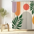 thumbnail image 6 of Boho Mid Century Shower Curtain Beige Abstract Bohemian Neutral Shower Curtains for Bathroom Decor 72W x 72 L Inches Spring Summer Leaves Modern Minimalist Waterproof Fabric Shower Curtains, 6 of 6