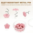 thumbnail image 4 of Uxcell 100Pcs Upholstery Twist Pins Headliner Bed Pins Furniture for Bed Armrest Slipcovers Skirt Fabric SofaPink Plum Blossom 0.63x0.55 inch, 4 of 7