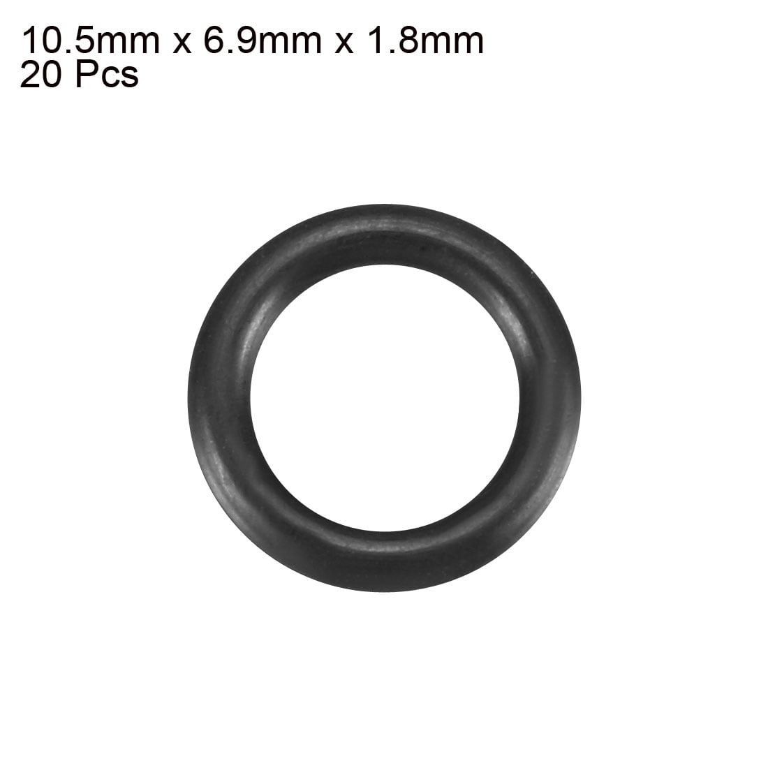 Unique Bargains 20pcs Black Nitrile Butadiene Rubber NBR O-Ring