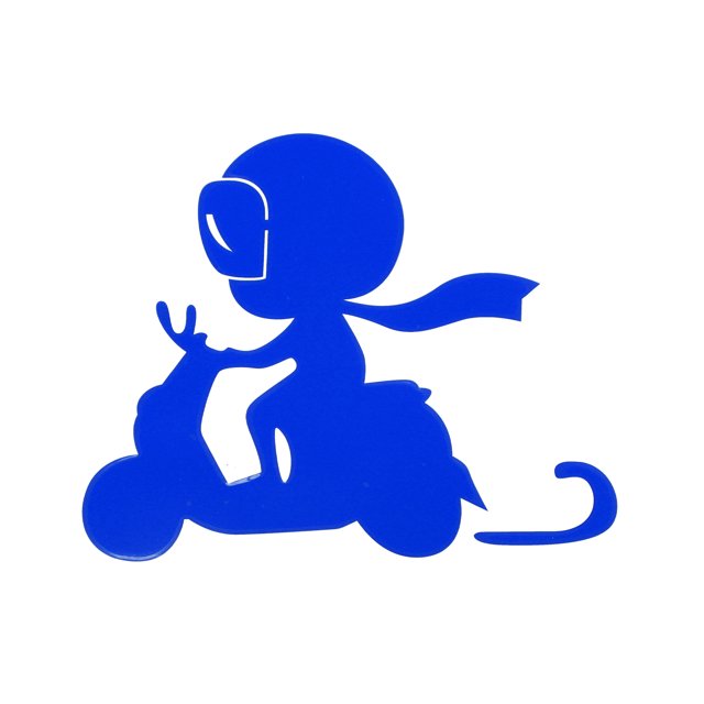 Ofertas Únicas Calcomanía Reflectante de Parachoques Patrón de Motociclista Femenino Cuadrado Azul Calcomanía Reflectante Decoración Personalizada para Cuerpo, Puerta o Ventana del Vehículo