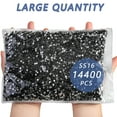 thumbnail image 5 of Beadsland Flatback Rhinestones Bulk,14400pcs, Black, SS16, 3.8-4.0mm, 5 of 5
