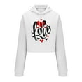thumbnail image 4 of ABATAB Valentine's Day Womans Cropped Hoodie Love Heart Graphic Long Sleeve Pullover Tops Casual Workout Loose Sweatshirts, 4 of 6