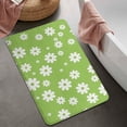 thumbnail image 2 of Green Daisy Flower White Blooms Pattern Bathroom Rugs Mat,Non Slip Microfiber Bathroom Rug,Rubber Backing,Soft Bathroom Mats for Bathroom Floor,Tub and Shower,20x32in(50x80cm), 2 of 5