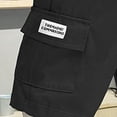 thumbnail image 3 of ATOGUTA Cargo Shorts Boy Size 4T-14 Kids Athletic Basketball Shorts Casual Elastic Waist Summer Clothes with Pockets Black, 3 of 4