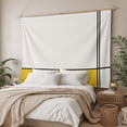 thumbnail image 3 of Geomrtic Yellow, Tapestry for Bedroom Wall Hanging Tapestry, Abstract Stripes Patckwork Modern Art Ceiling Backdrop Tapestries Poster Blanket Wall Decor for Teens Room Living Room Dorm 59" x 90", 3 of 8