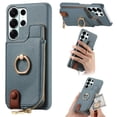 thumbnail image 1 of Funda FOXDOCK para Samsung Galaxy S26 Ultra Diseño con anillo, soporte, almacenamiento y protección RFID-azul, 1 of 6