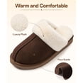 thumbnail image 6 of Smile Popcorn Women's Fuzzy Slippers Memory Foam House Slippers for Women Warm Winter House Shoes, Coffee, 6 of 7