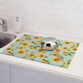 thumbnail image 6 of Sikiie White Polka Dot Sunflower A Dish Drying Mat, Kitchen Counter Mat, Self Drying Mat for Kitchen Counter Dish Drying Pad ,for Dishes, Utensils, Pots and Pans（24" x 18"）, 6 of 7