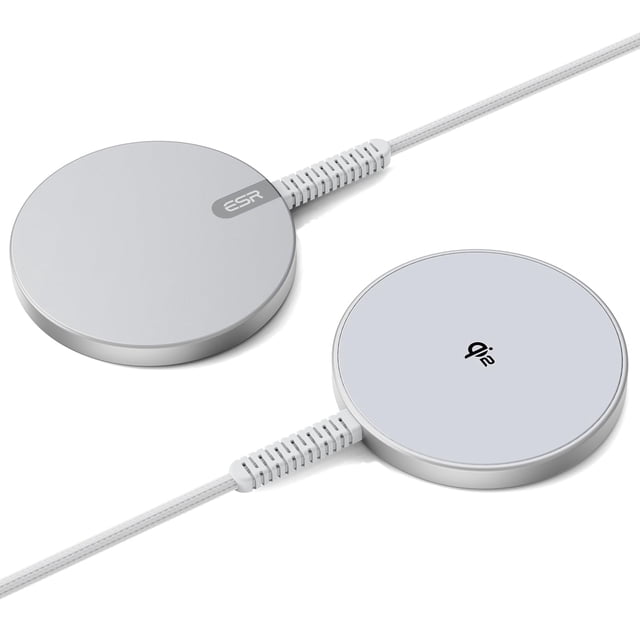 Cargador Inalámbrico ESR Magsafe 15W Paquete de 2 para iPhone y AirPods