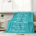 thumbnail image 2 of Healing Throw Blanket with Inspirational Thoughts and Prayers - Inspirational Religious Soft Throw Blanket - 60x80 Inch Throw Blankets Perfect Caring Gift for Women & Men-Teal, 2 of 6
