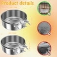 thumbnail image 7 of ACDANC 2 Pcs Dog Crate Water Bowl No Spill Cage Food Bowl Stainless Steel Feeding Dish Hanging Crate Dog Bowl Mountable Dog Kennel Water Bowl for Kennel Cage Crates, 7 of 7