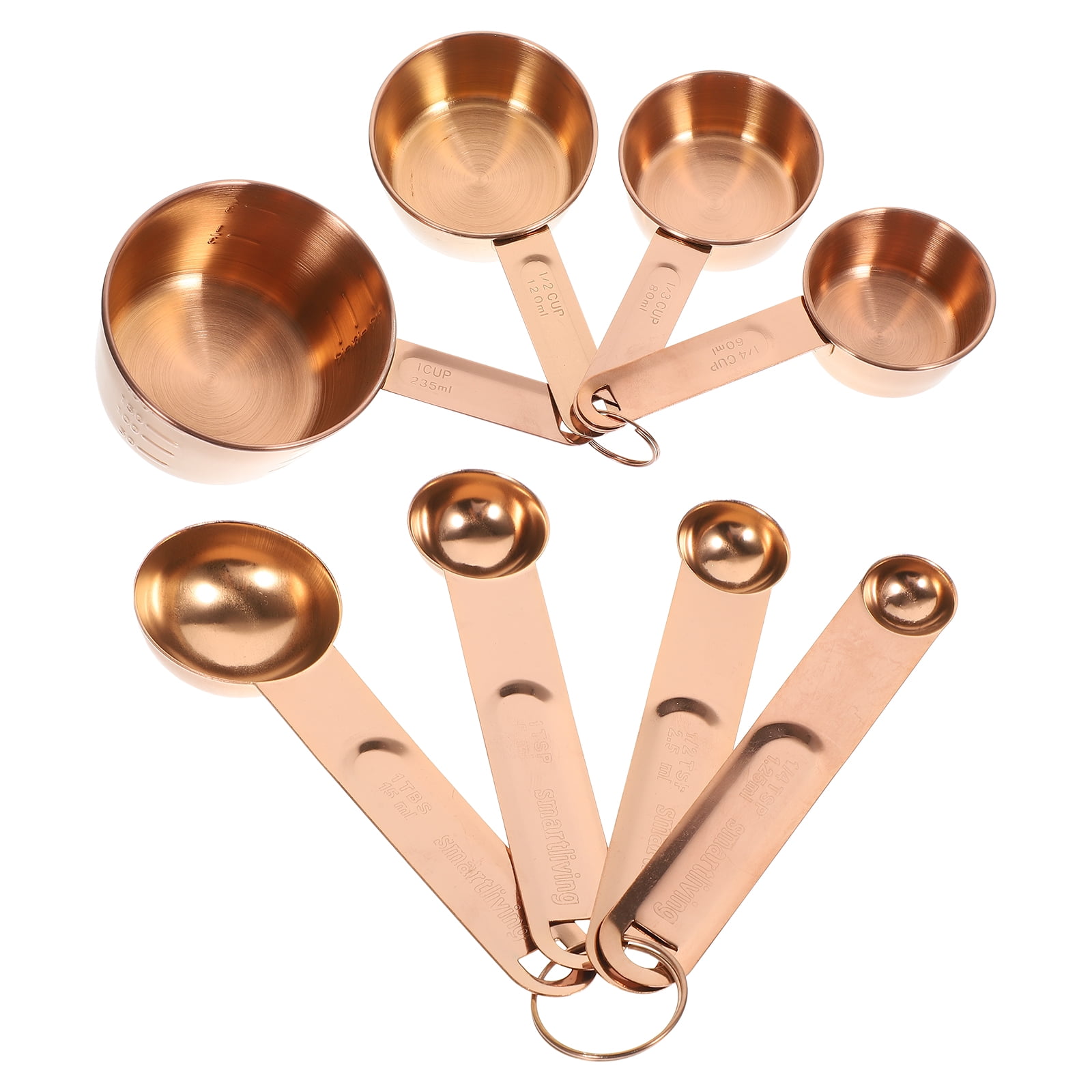 Measuring Spoons Cups Spoon Copper Coffee Powder Bakingtablespoon Steel