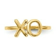 thumbnail image 3 of 14K Yellow Gold Ring Band Themed Open Back Polished X-O, Size 7, 3 of 4