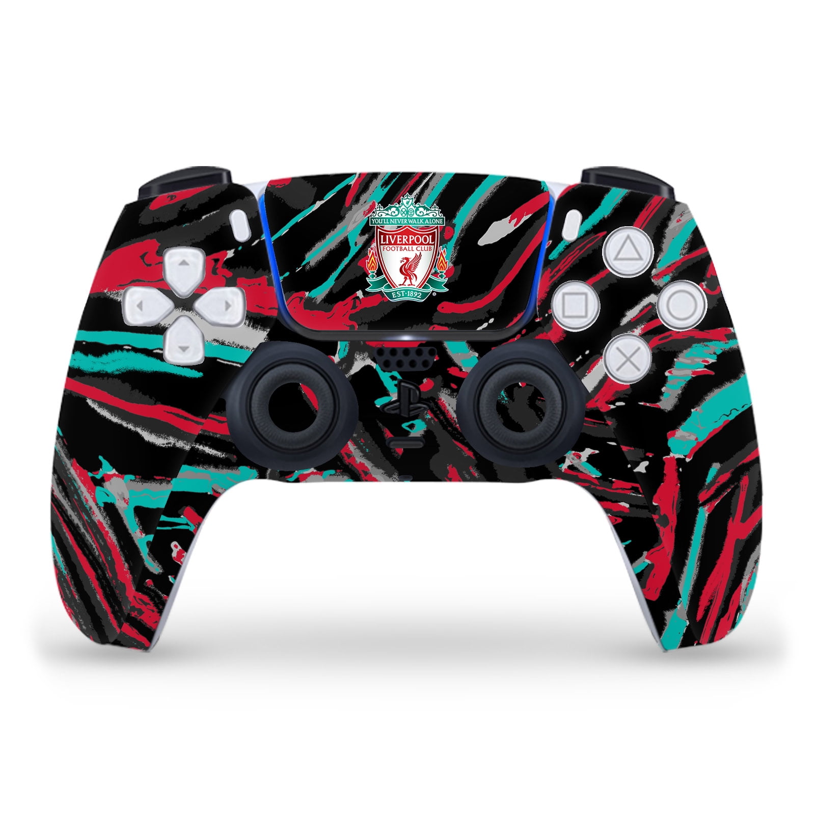 Head Case Designs Officially Licensed Liverpool Football Club Art Abstract Brush Vinyl Sticker Skin Decal Cover Compatible with Sony PS5 Digital Edition Bundle