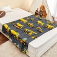 thumbnail image 5 of Kids Construction Truck Blanket for Boys Soft Fleece Kids Blanket for Couch Sofa Bedroom 3D Vehicles Excavator Cars Throw Blanket for Kids 50"x60", 5 of 6