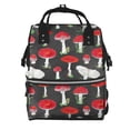 thumbnail image 1 of Disketp Red Mushrooms Mochila de Pañales de Gran Capacidad con Múltiples Bolsillos, Mochila de Viaje Multifuncional para Bebé, Unisex, Moderna y Resistente, 1 of 6