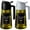 Black&Grey, variant on CXINYI 16 oz Glass Olive Oil Dispenser for Kitchen, 2 in 1 Oil Sprayer Bottle for Cooking, Salad, BBQ and Frying, Black